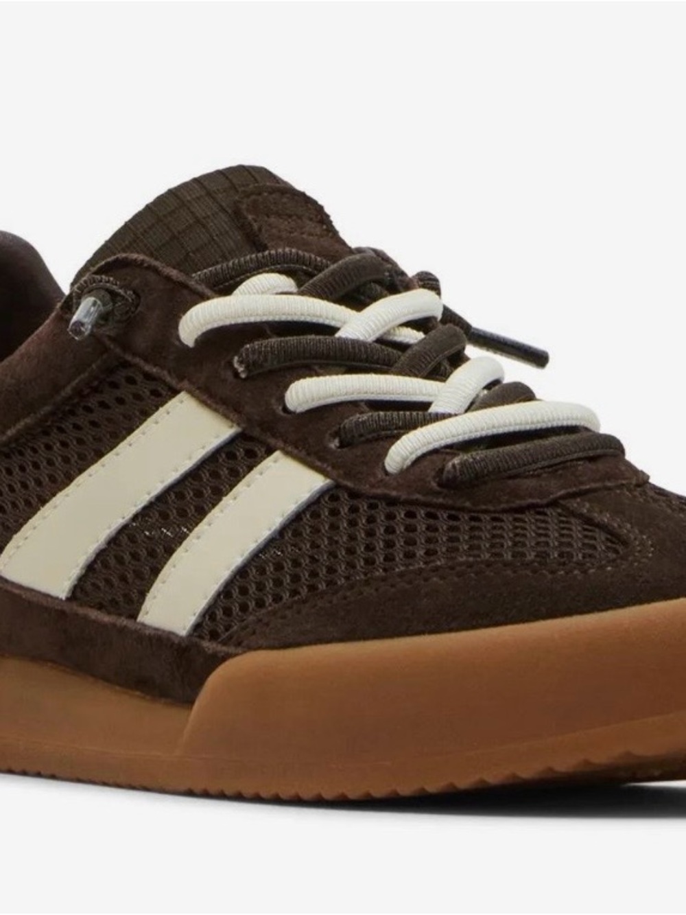Steve Madden Brown Suede  Sneaker with Stripes